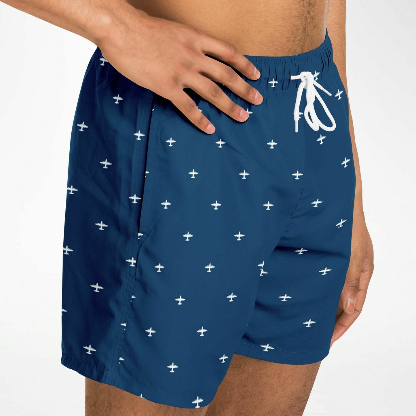 Bridget Ladd Large HC.KC 130j stroked #64 and white Swim Trunks Men - AOP
