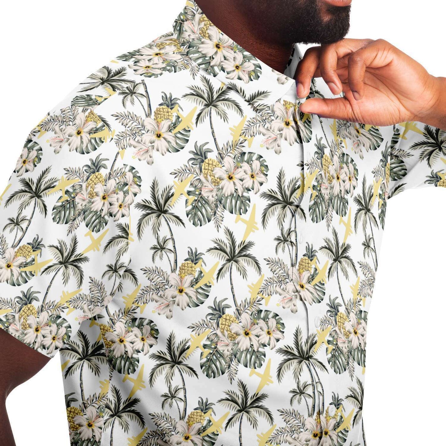 4XL Douglas DC-3 Swissair Mens Hawaiian Button Down Shirt