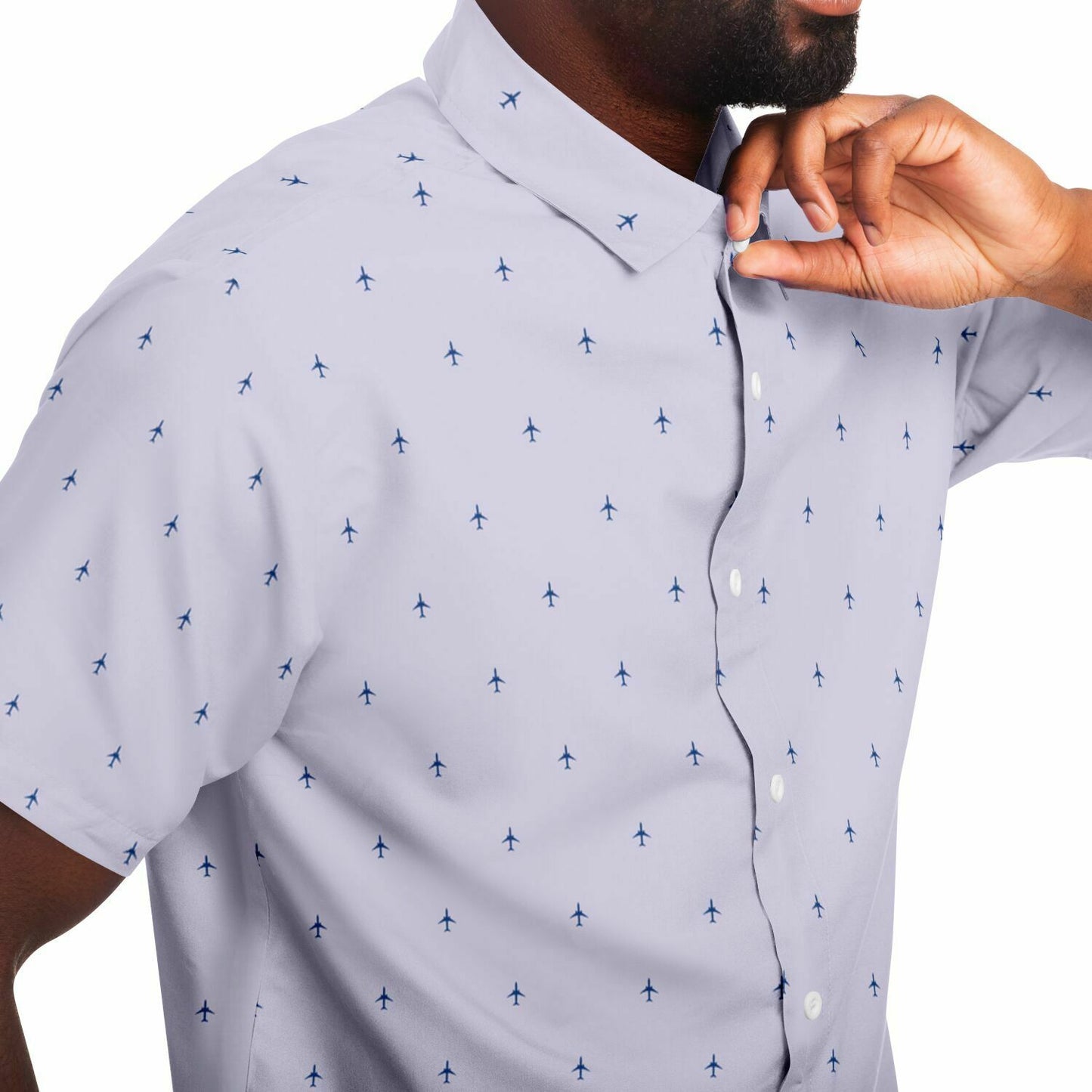 Boeing 777 #64 and #25 shirt Michelle Tondu Large Short Sleeve Button Down Shirt