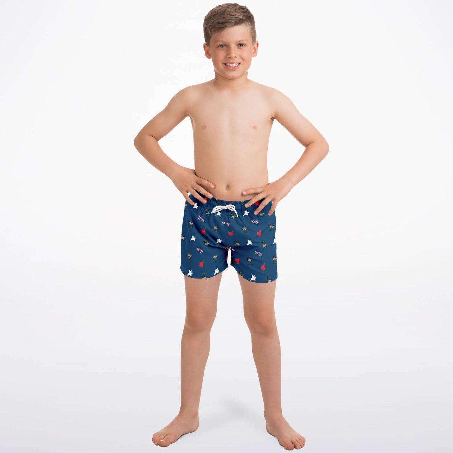 ANY Aircraft 'Lil Fighter in the USA' Boys Swim Trunks