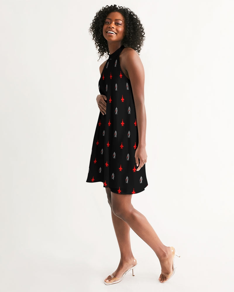 VFA-154 Chiffon Halter Dress