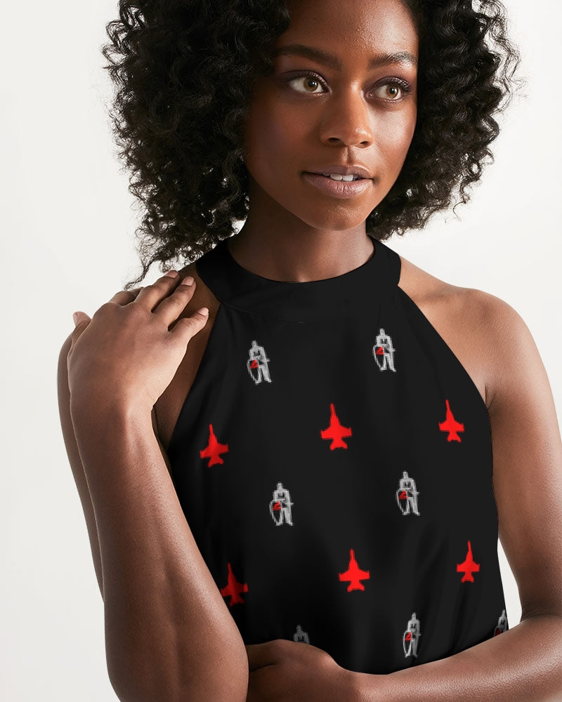 VFA-154 Chiffon Halter Dress