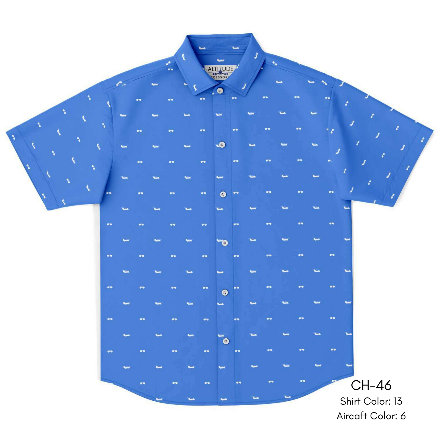 ANY Aircraft 'Subtle Plane & Aviator Glasses' Button Down Shirt