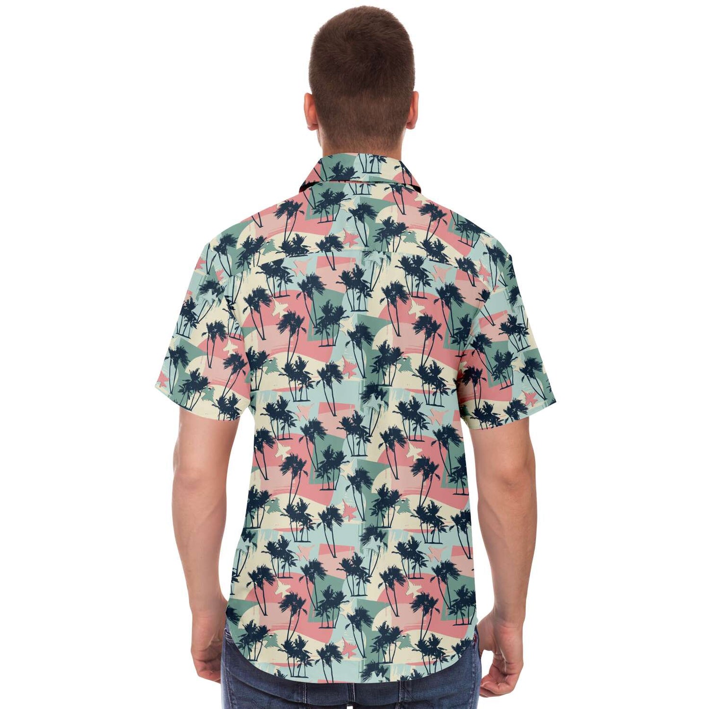 Growler full (blue jet) Retro Hawaiian Button Down