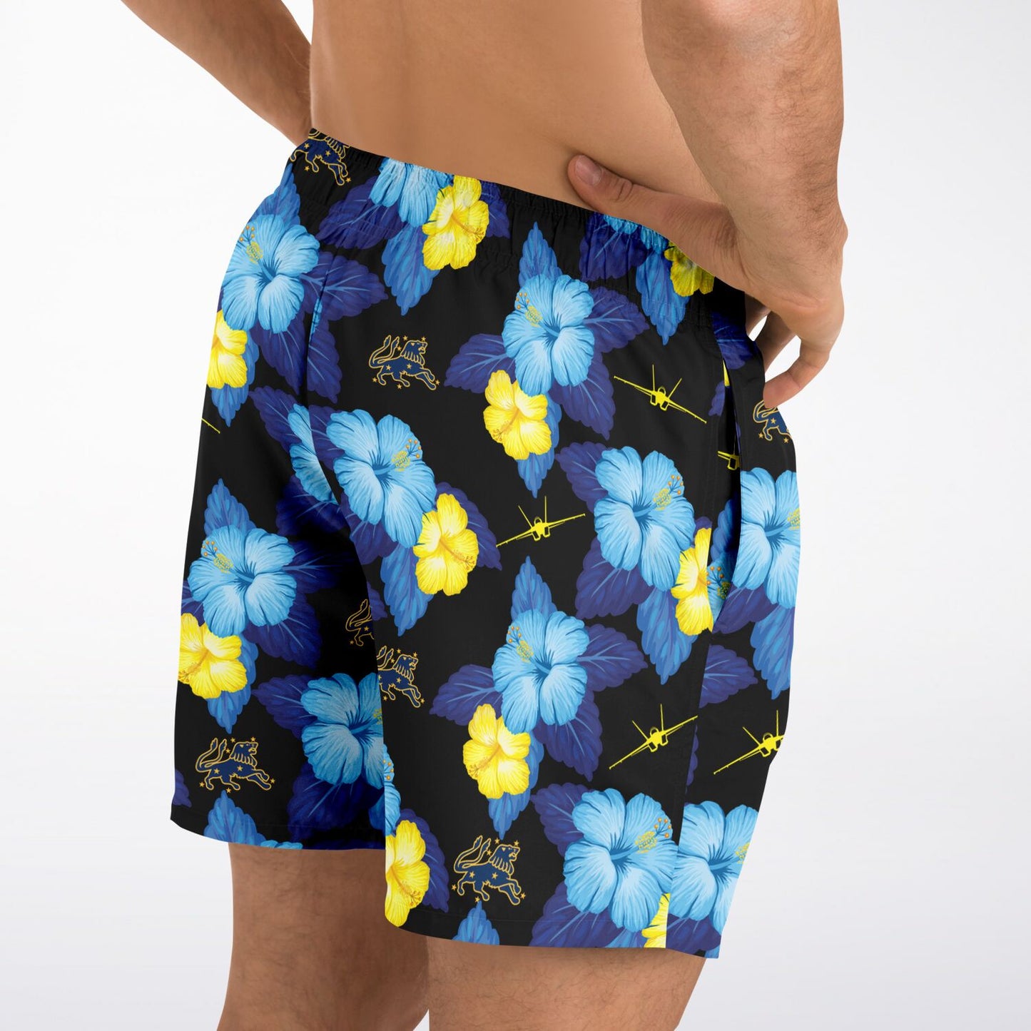 VFA-213 Blacklions 'Black Hawaiian' Swim Trunks