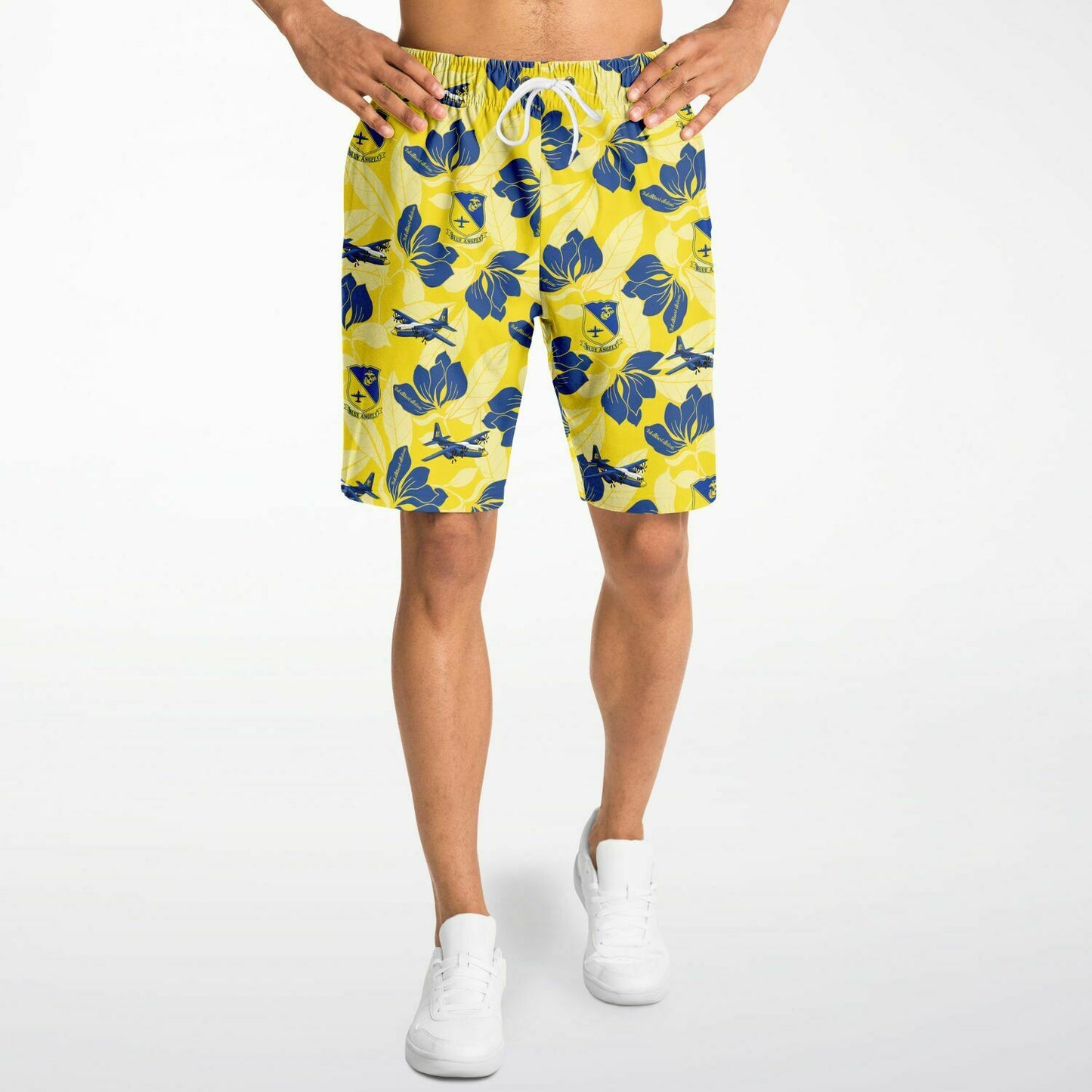 Blue Angels Test Athletic Long Shorts - AOP