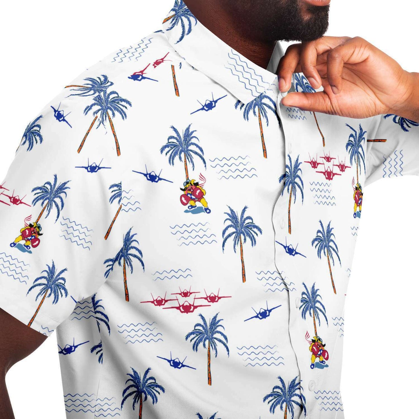 62nd Mens 'White Hawaiian' Button Down Shirt