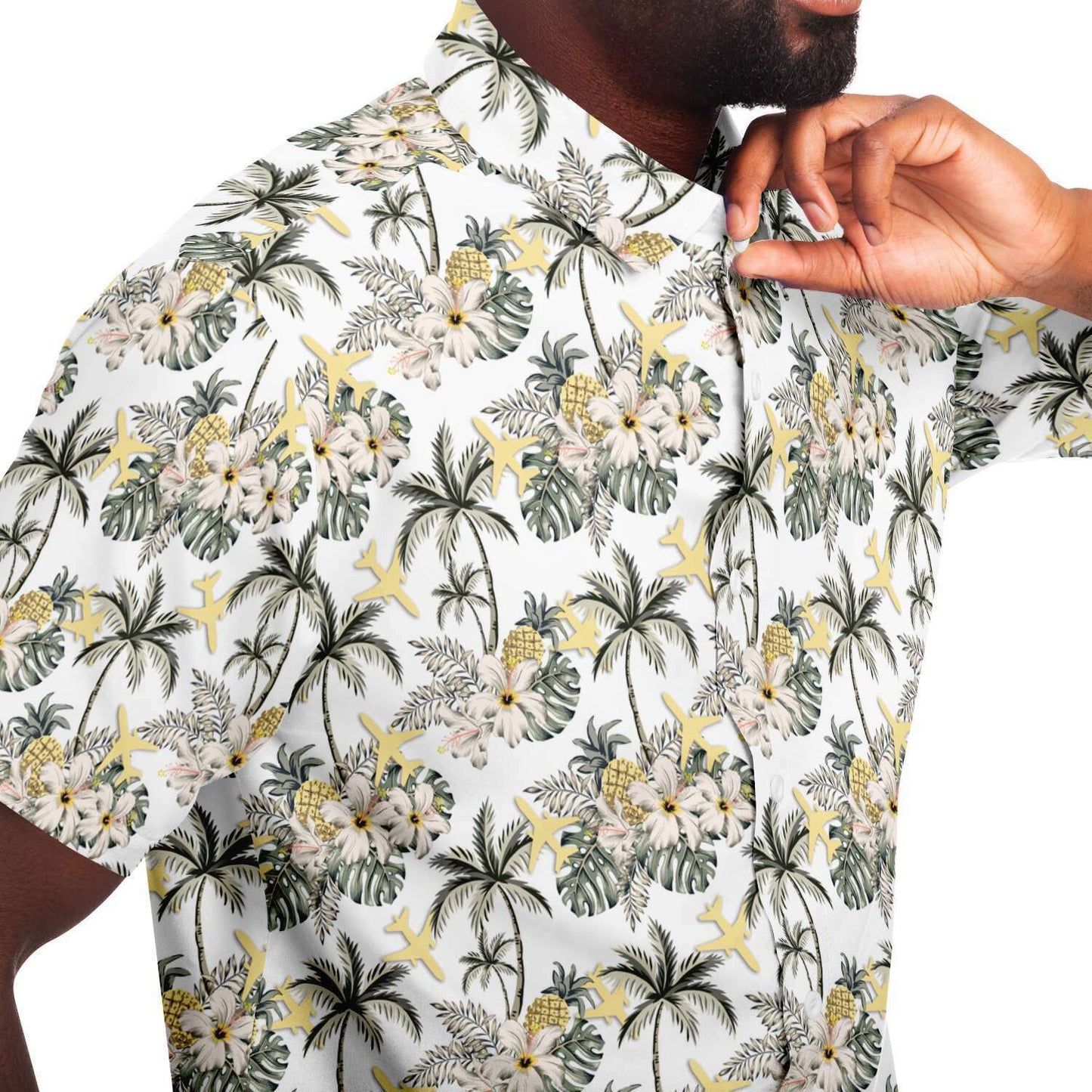 KC-10 Hawaiian Mens Button Down shirt MEDIUM