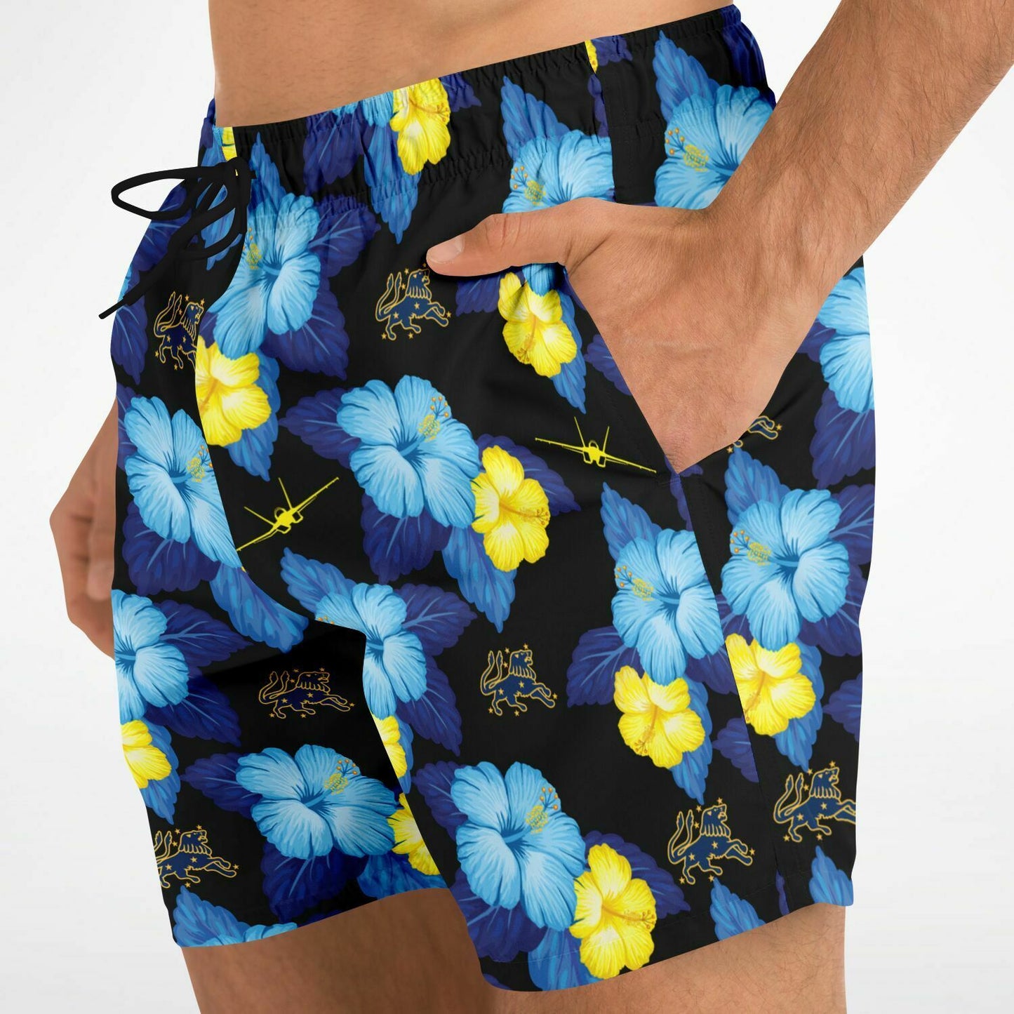 VFA-213 Blacklions 'Black Hawaiian' Swim Trunks