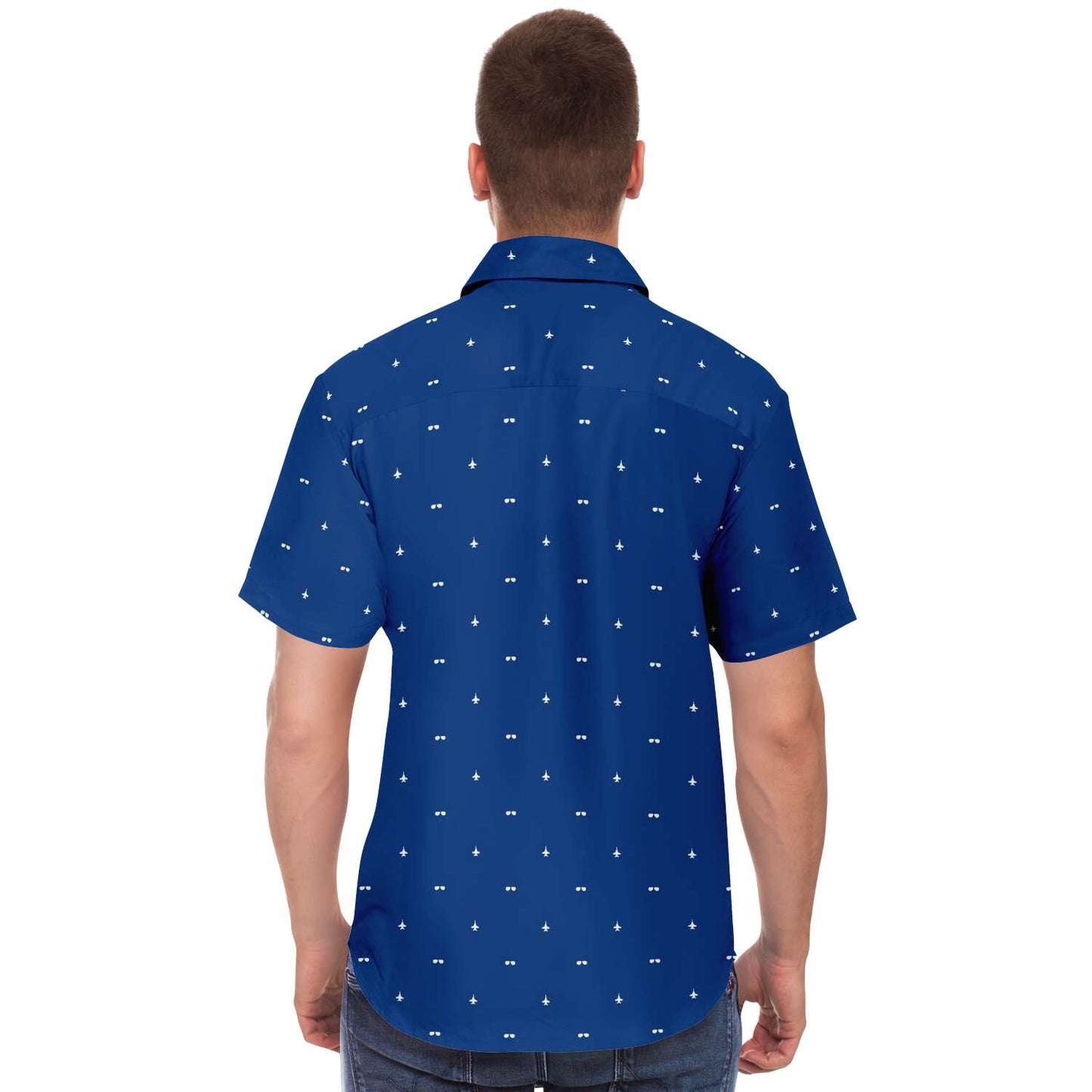 ANY Aircraft 'Subtle Plane & Aviator Glasses' Button Down Shirt