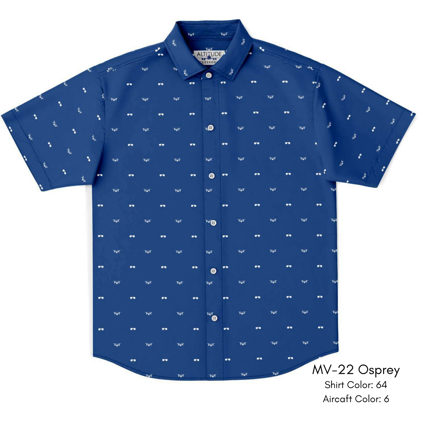 ANY Aircraft 'Subtle Plane & Aviator Glasses' Button Down Shirt