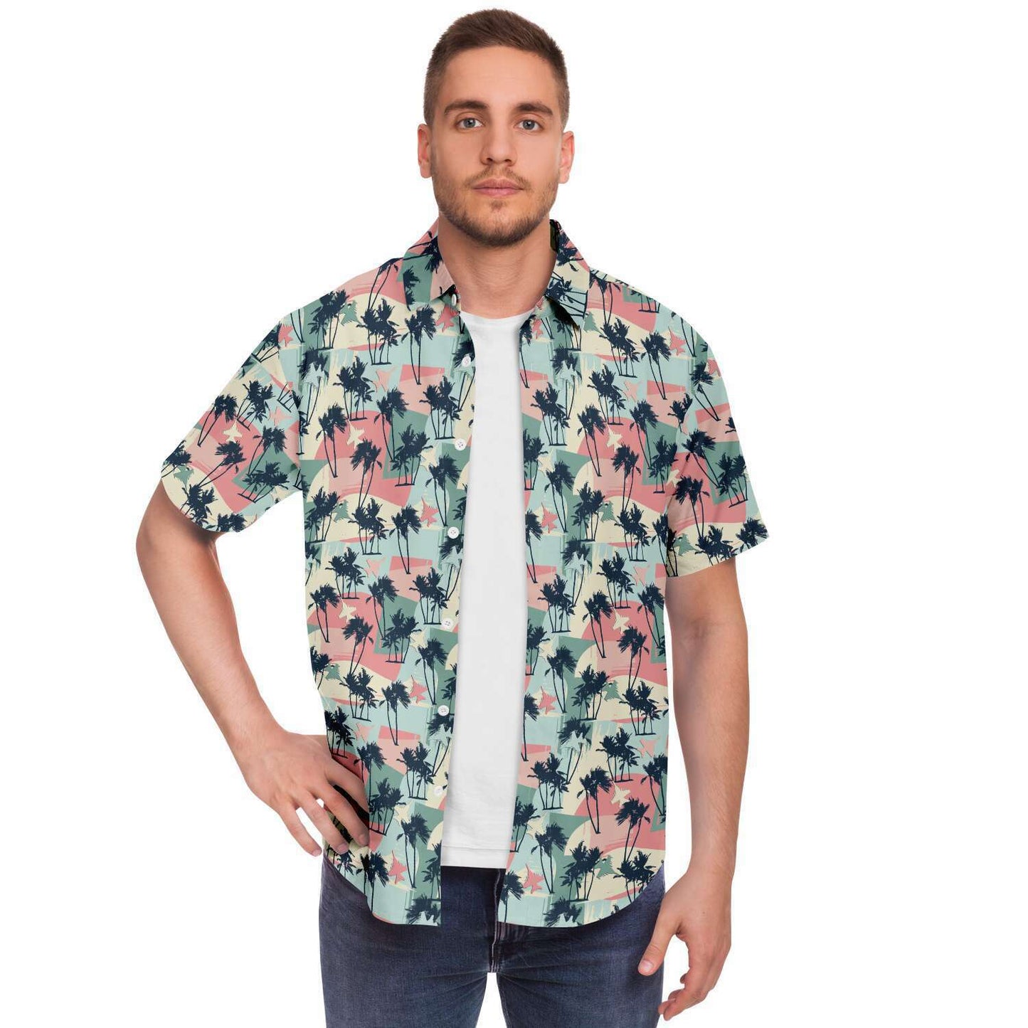 Growler full (blue jet) Retro Hawaiian Button Down