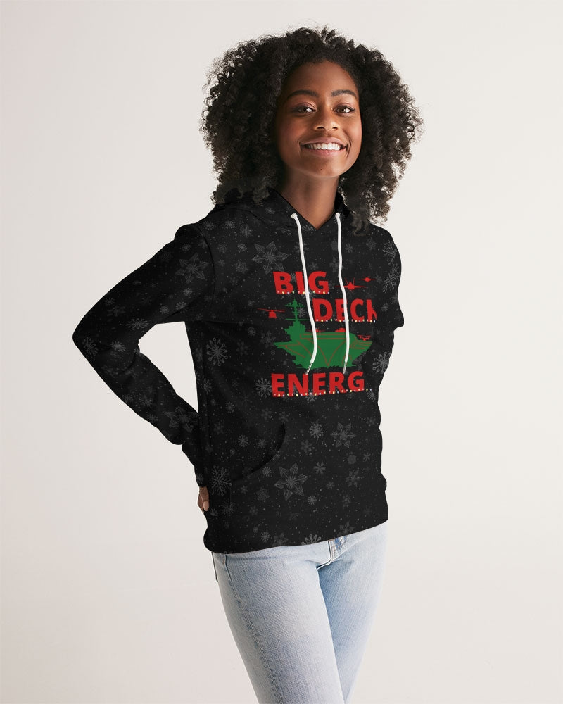 USS Nimitz 'BIG DECK ENERGY' Women's Christmas Hoodie