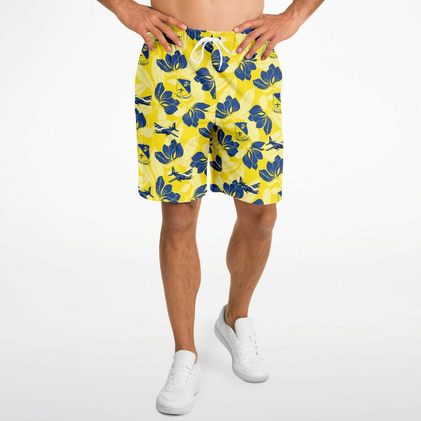Blue Angels Test Athletic Long Shorts - AOP