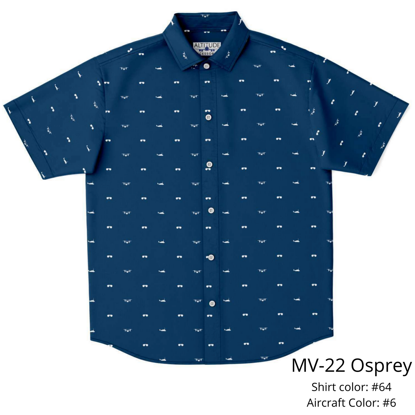ANY Aircraft 'Subtle Plane & Aviator Glasses' Button Down Shirt