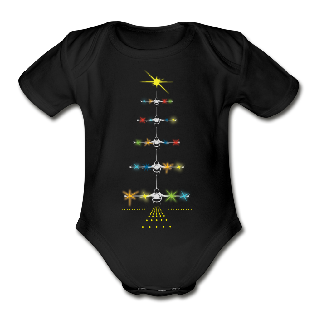F-16 tree takes flight onesie - black