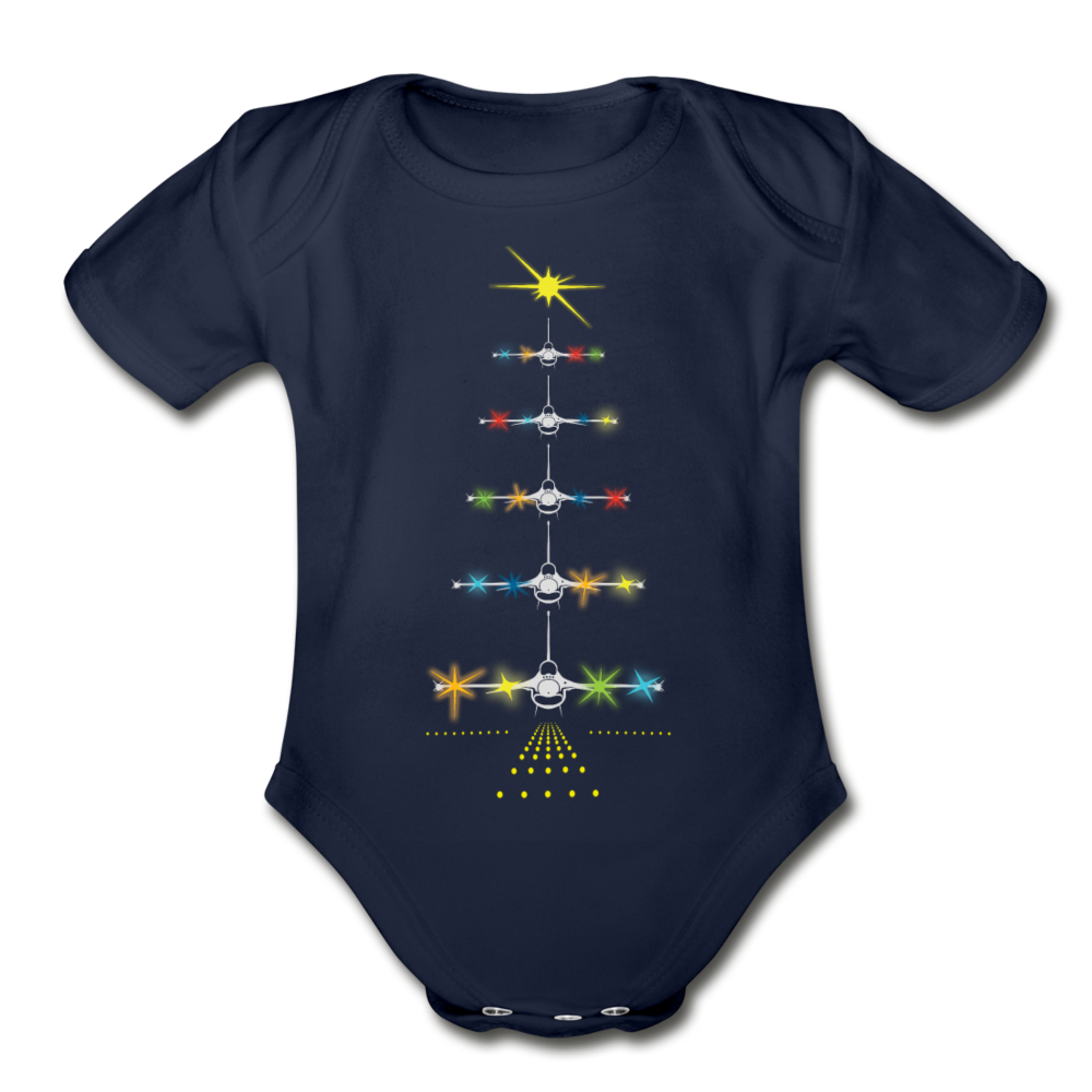 F-16 tree takes flight onesie - dark navy