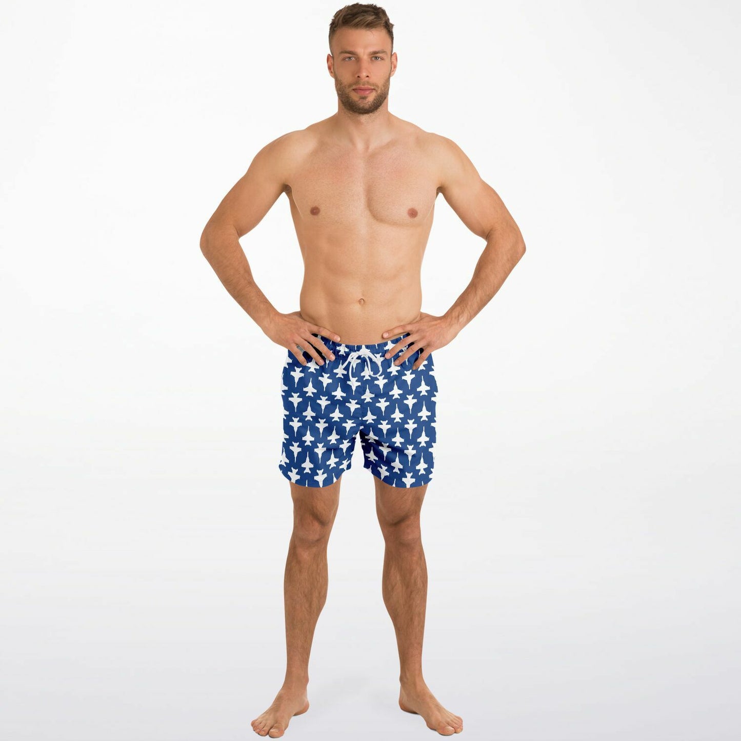 F-18 #63 and white NEW Bold Swim Trunks Men - AOP