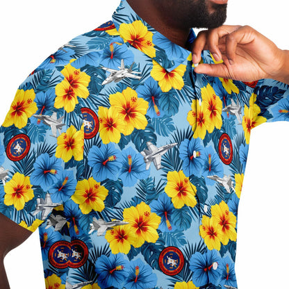 TOPGUN Hawaiian Men's Short Sleeve Button Down Shirt