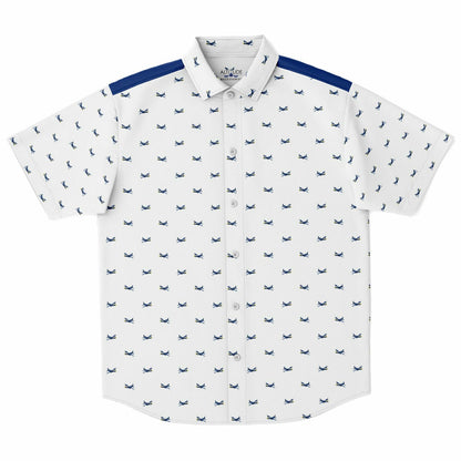 Blue angels example Short Sleeve Button Down Shirt - AOP
