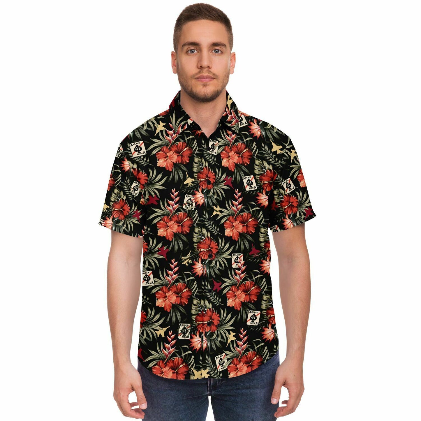 VFA-41 Black Aces 'Hawaiian' Button Down Shirt.