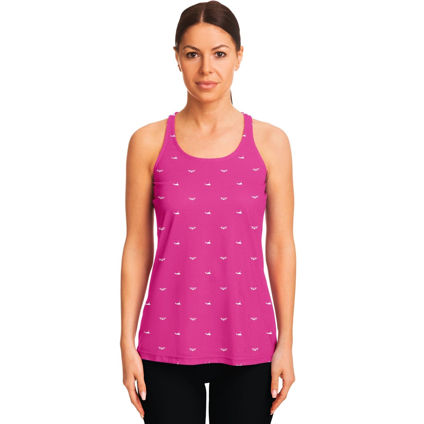 Brenda Baird Medium Osprey #16 altered Flowy Racerback Tank Top - AOP