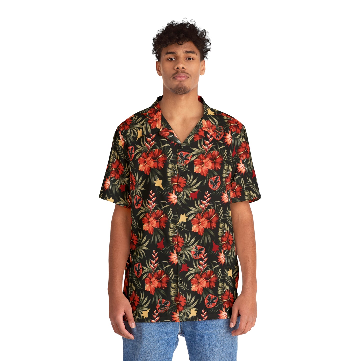 27th Fighter Squadron Men's Hawaiian Shirt