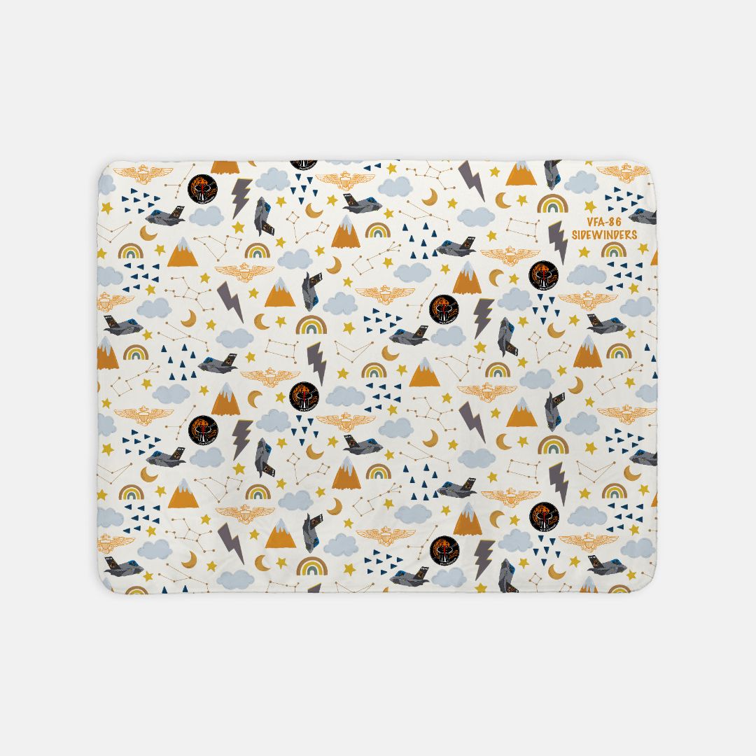 VFA-86 LOGO Baby Sherpa Blanket - 30" x 40"