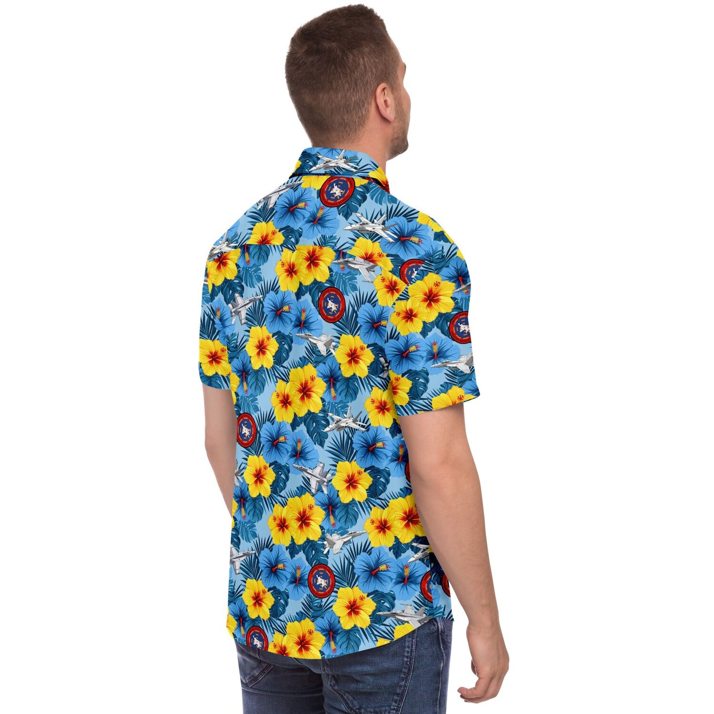 TOPGUN Hawaiian Men's Short Sleeve Button Down Shirt