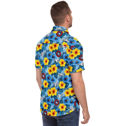 TOPGUN Hawaiian Men's Short Sleeve Button Down Shirt