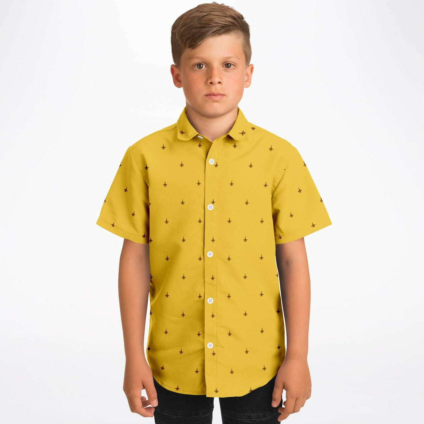 F-18C Kids/Youth Short Sleeve Button Down Shirt - #50 and #59