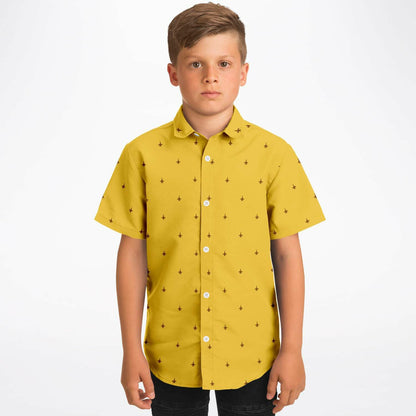 F-18C Kids/Youth Short Sleeve Button Down Shirt - #50 and #59