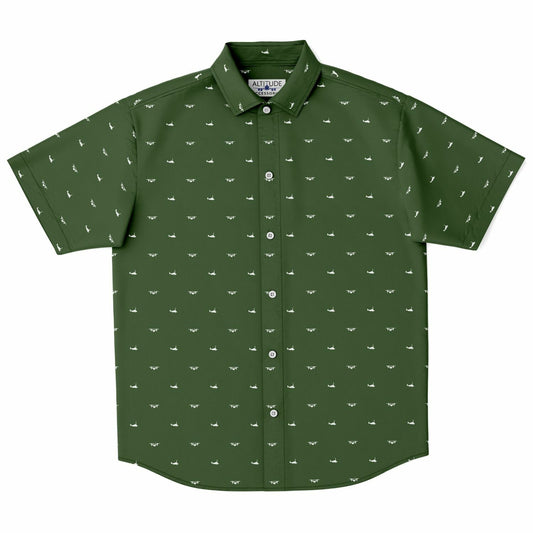 Justein Stefanski Large VMM265 ospreys green Short Sleeve Button Down Shirt -