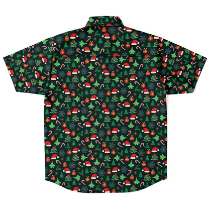 F-35C 2021 Christmas design Short Sleeve Button Down Shirt - Diandra Vantrease Medium