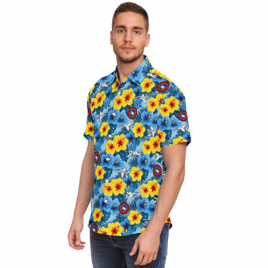 TOPGUN Hawaiian Men's Short Sleeve Button Down Shirt