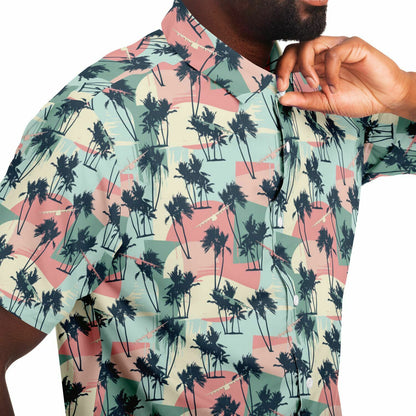 KC-130 J Retro Hawaiian Short Sleeve Button Down Shirt - good