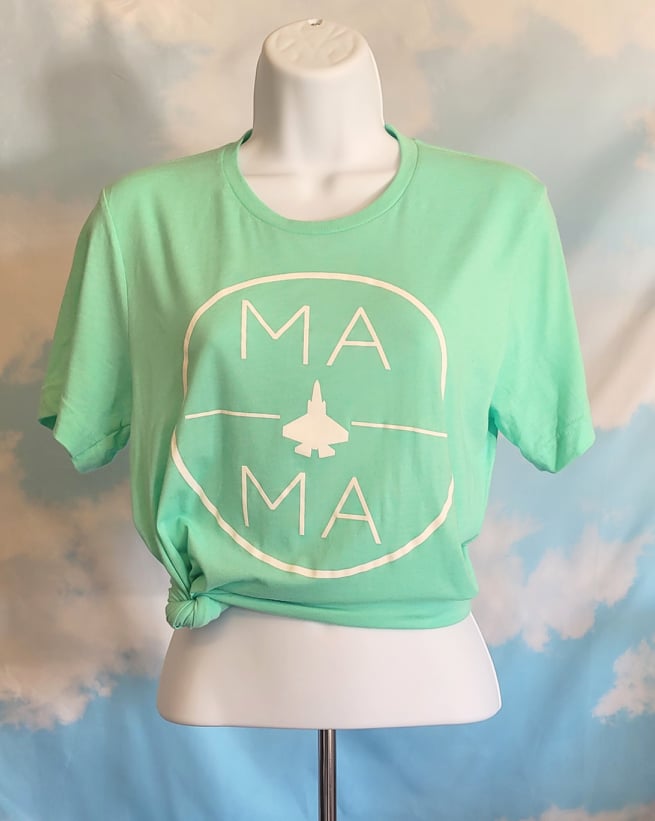 F-18 Mint or Peach 'Ma Ma' Tee