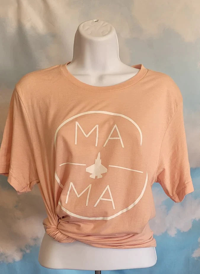 F-18 Mint or Peach 'Ma Ma' Tee