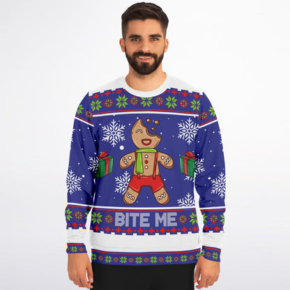 Bite me Ugly Christmas Sweatshirt