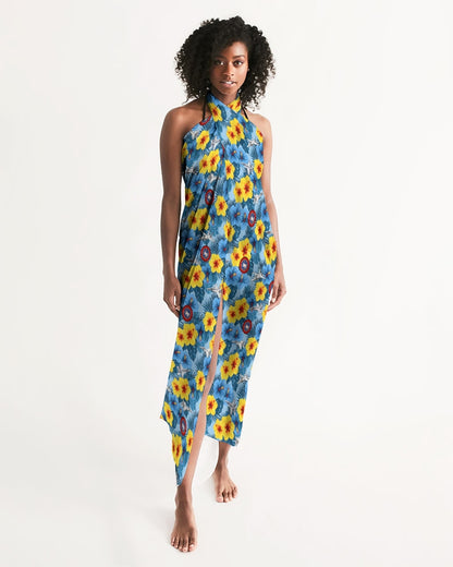 TOPGUN Swim Sarrong All-Over Print Swim Cover Up