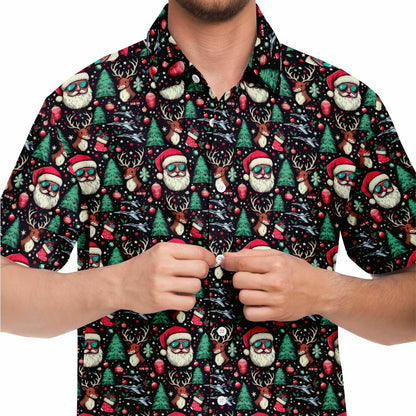 Mens 'Aviator Santa' Christmas Button Down Shirt (Select Aircraft This Year)