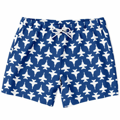F-18 #63 and white NEW Bold Swim Trunks Men - AOP