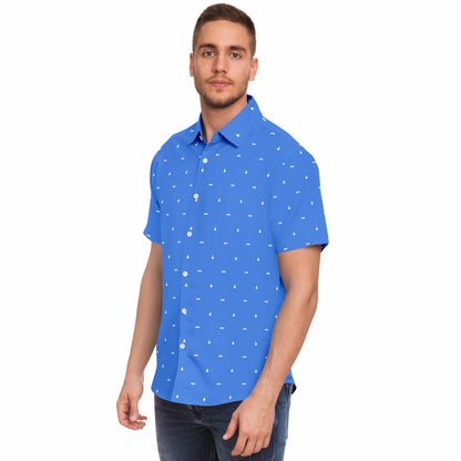 F-35B and glasses stroked. Short Sleeve Button Down Shirt - AOP