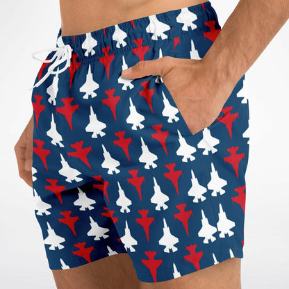 F-16 and F-35B Mens Swim Trunks