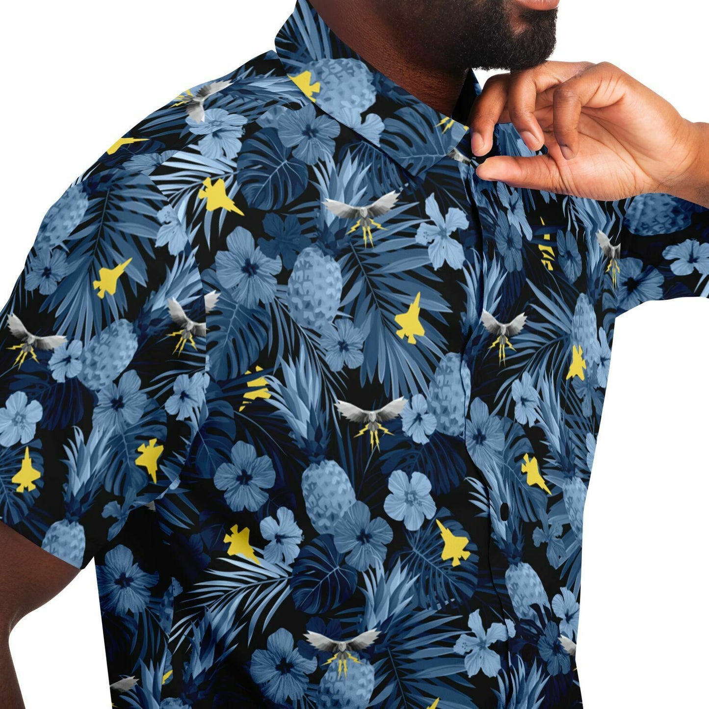 VMFAT-502 Mens 'Hawaiian Print' Button Down Shirt