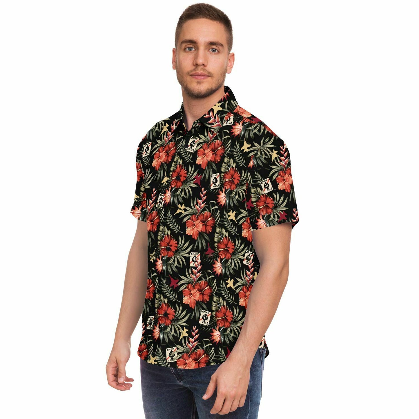 VFA-41 Black Aces 'Hawaiian' Button Down Shirt.