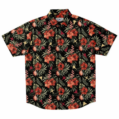 Grim Reapers '4 plane' Short Sleeve Button Down Shirt