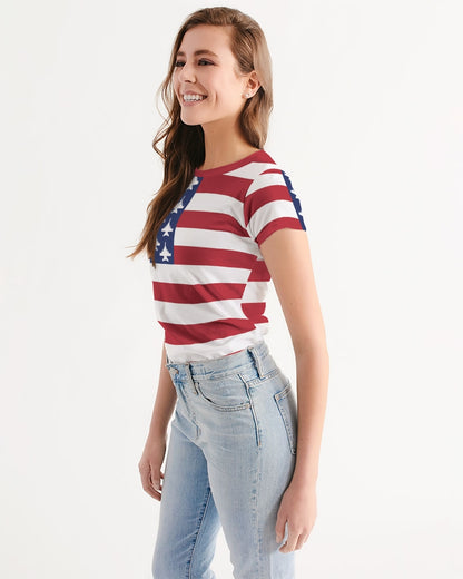 Growler American Flag Women's All-Over Print Tee