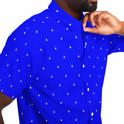 F-14 (2Plane) #14 and white Short Sleeve Button Down Shirt