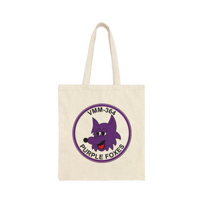 VMM-Purple Fox Cotton Canvas Tote Bag